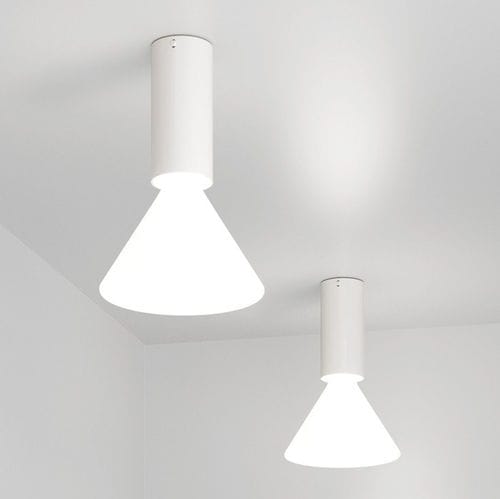 Plafonnier en verre soufflé - pin C370 - Andcosta - contemporain / conique / en aluminium laqué