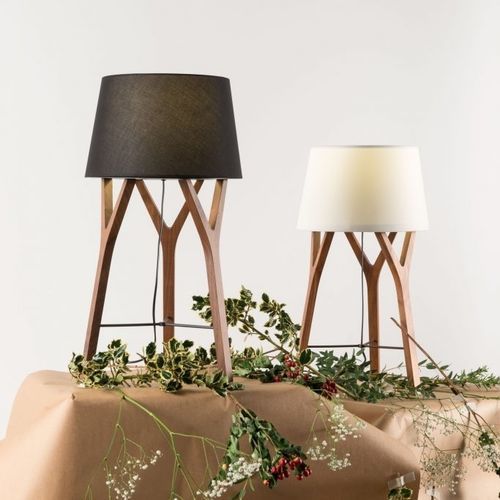 Lampe de table - tre T670 - Andcosta - en coton / en noyer / en polycarbonate