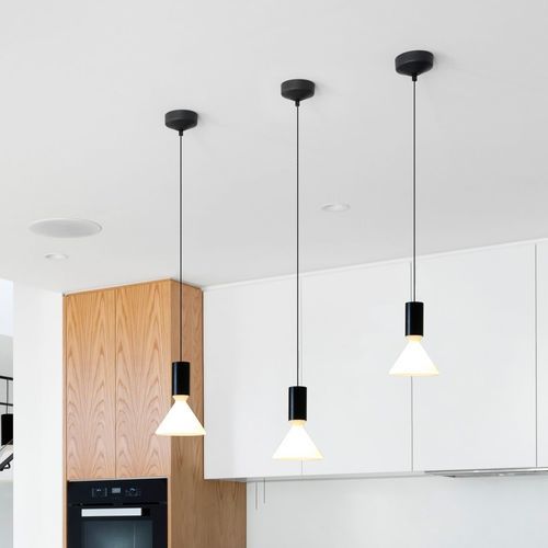 Lampe suspendue - pin S160 - Andcosta - en aluminium laqué / en verre soufflé / contemporaine