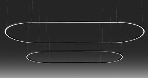 Luminaire ovale - daytona S1800x3500 - Andcosta - suspendu / à LED / IP20
