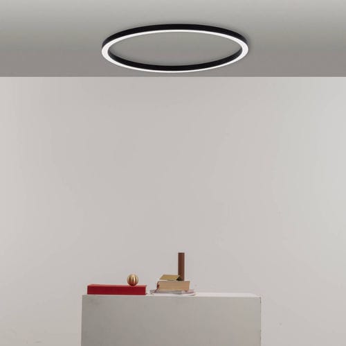 Plafonnier contemporain - daytona round C600 - Andcosta - en anneaux / en profilé aluminium / en aluminium laqué