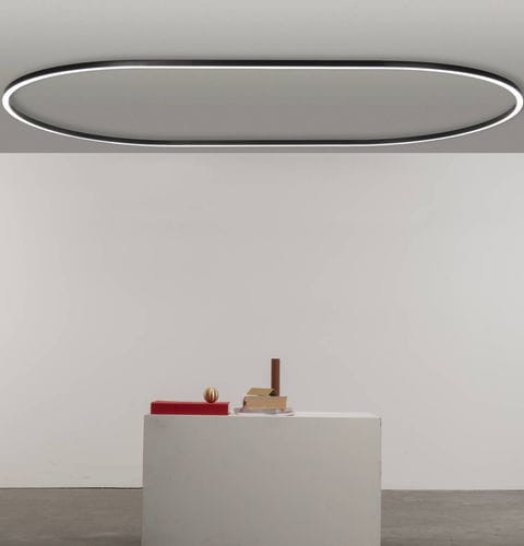 Plafonnier ovale - daytona C1800x3500 - Andcosta - contemporain / en profilé aluminium / en aluminium laqué