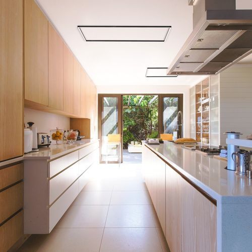 Plafonnier contemporain - daytona C1200x1200 - Andcosta - carré / en profilé aluminium / en aluminium laqué