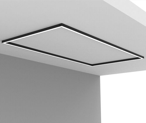 Plafonnier rectangulaire - daytona C600x1200 - Andcosta - contemporain / en profilé aluminium / en aluminium laqué