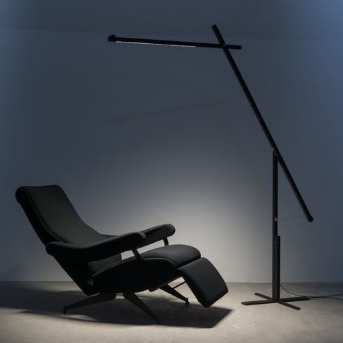 Lampe sur pied - grue F2000 - Andcosta - en acier laqué / en aluminium laqué / en polycarbonate