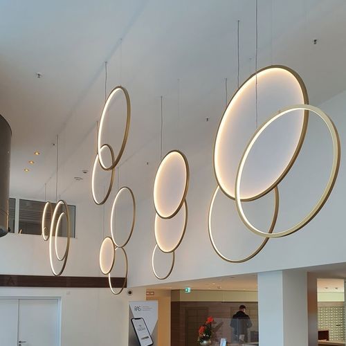 Luminaire suspendu - circus round vertical S1000 v2 - Andcosta - à LED / en anneaux / IP20