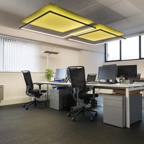 Panneau acoustique carré - circus P1500  - Andcosta - suspendu / en tissu / en polyester