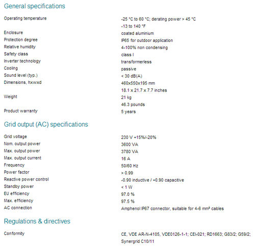 Onduleur photovoltaïque - SUNMASTER ES3.6TL 3.6 kW - Mastervolt - de chaînes