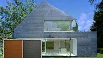 Bardage en panneaux - AURUBIS : NORDIC BROWN™ - Metal Solutions Ltd - en cuivre / en métal / oxydé