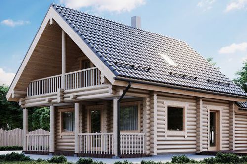 Maison en bois massif empilé - RIHO - PALMATIN Ltd. - écologique / passive / contemporaine