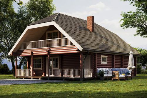 Maison en bois massif empilé - METSLA - PALMATIN Ltd. - écologique / passive / classique