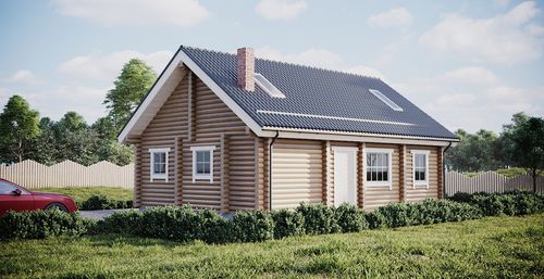 Maison en bois massif empilé - MERIKE - PALMATIN Ltd. - écologique