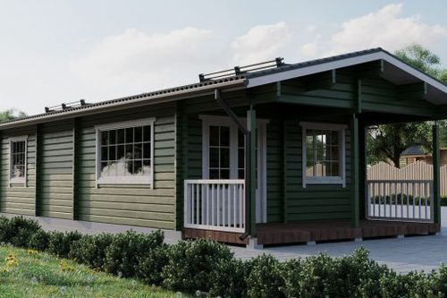 Maison préfabriquée - LARS 3 - PALMATIN Ltd. - en bois massif empilé / écologique / contemporaine