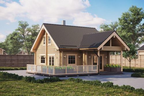 Maison en bois massif empilé - JANSEN - PALMATIN Ltd. - écologique / passive / classique
