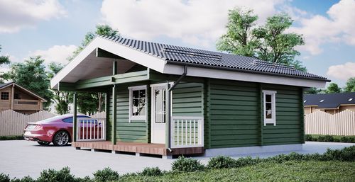 Maison préfabriquée - CAMPING CABIN 1 - PALMATIN Ltd. - en bois massif empilé / écologique / contemporaine