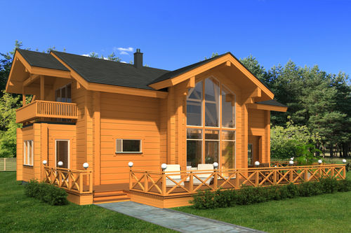 Maison préfabriquée - RHAPSODY - PALMATIN Ltd. - en bois massif empilé / écologique / modulaire