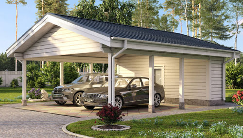 Abri de voiture préfabriqué - SKYLARK - Preloc oy Ltd - en bois massif
