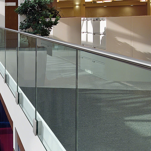 Garde-corps en applique - EASY GLASS®  - Q-railing - en verre / en inox / à panneaux en verre