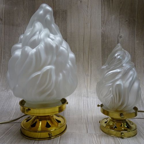 Lampe de table - TORCHERE - TIEF - en laiton poli / en verre / Art Déco