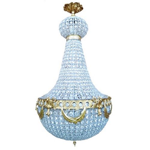 Lustre de style Louis XVI - VERSAILLES - TIEF - en verre / en bronze / à OLED