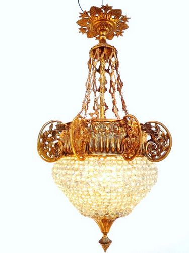 Lustre de style baroque - BYZANCE - TIEF - en verre / en bronze / à OLED