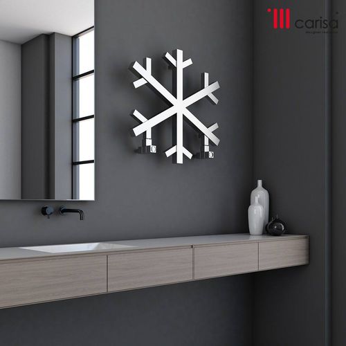 Sèche-serviettes à eau chaude - SNOWFLAKE - Carisa Designer Radiators - 0...500 w / design original / en inox