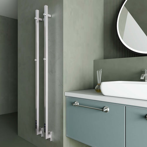 Sèche-serviettes électrique - MAXIM - Carisa Designer Radiators - contemporain / en métal / argenté