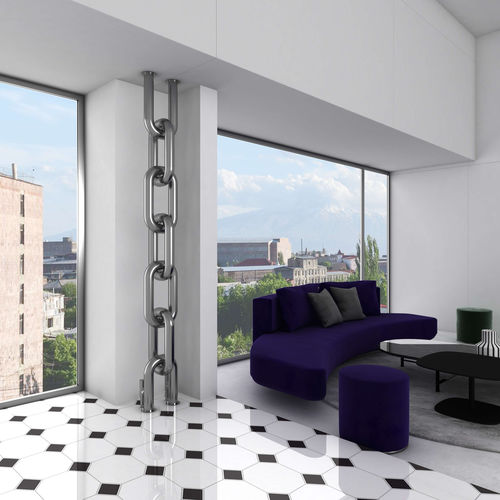 Radiateur à eau chaude - LINK FLOOR - Carisa Designer Radiators - 751 w...1000 w / design original / en inox