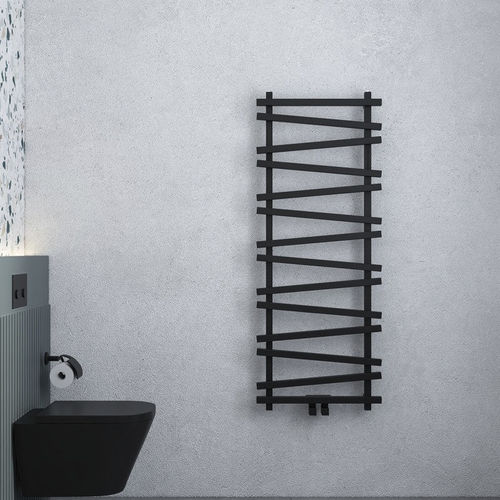Sèche-serviettes à eau chaude - VIVEK - Carisa Designer Radiators - contemporain / en aluminium / noir