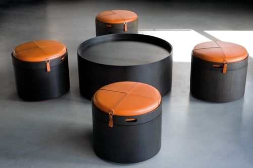 Table basse contemporaine - STOLL 90 - WILDSPIRIT - en bois / ronde / résidentielle