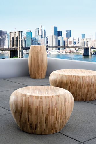 Table basse contemporaine - MOTLEY - WILDSPIRIT - en bouleau / ronde / résidentielle