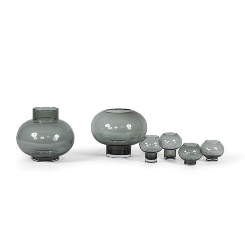 Vase contemporain - SMOKE BOLL - DEKOCANDLE - en verre / fait main