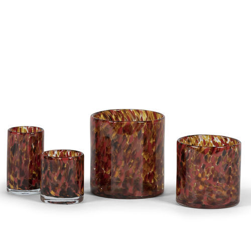 Vase contemporain - ORANGE RED DCG - DEKOCANDLE - en verre soufflé