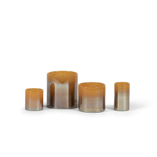Vase contemporain - LUSTER - DEKOCANDLE - en verre soufflé / orange
