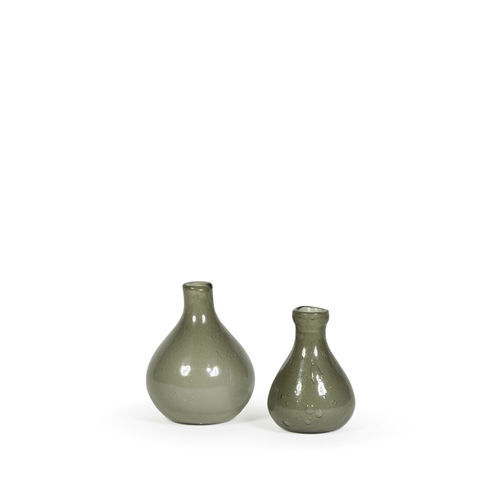 Vase contemporain - BUBBLES SOLIFLOWERS - DEKOCANDLE - en verre / fait main / gris
