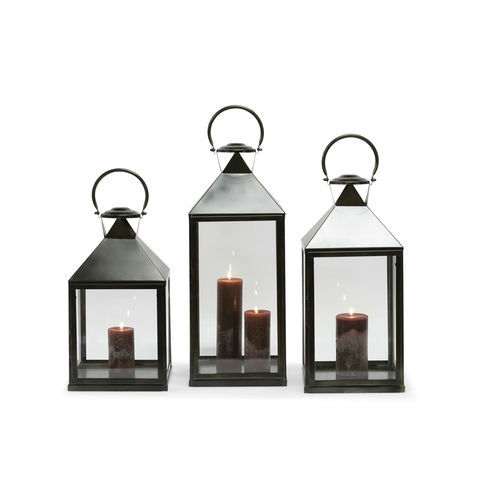 Lanterne contemporaine - TH1389 - DEKOCANDLE - en verre / en acier / carrée