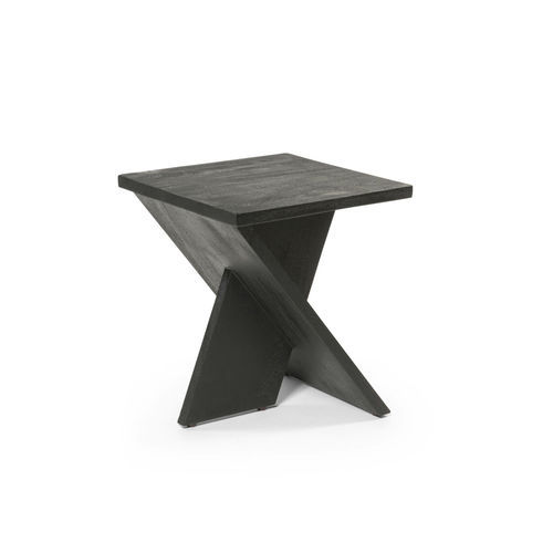 Table d'appoint contemporaine - X - DEKOCANDLE - en bois / avec piètement en bois / carrée