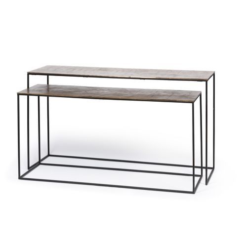 Console contemporaine - TH376 - DEKOCANDLE - en bois / avec piètement en métal / rectangulaire