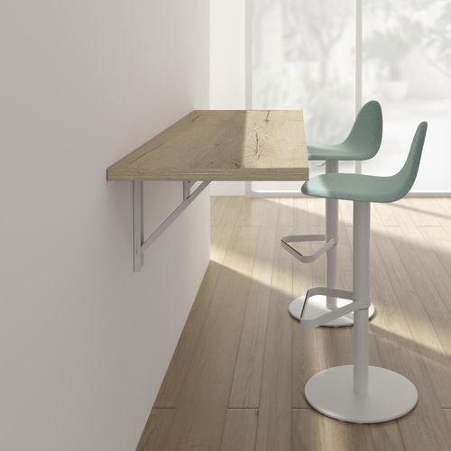 Table mange-debout contemporaine - VULCANO  - Cancio - en verre trempé / en céramique / avec piètement en acier laqué