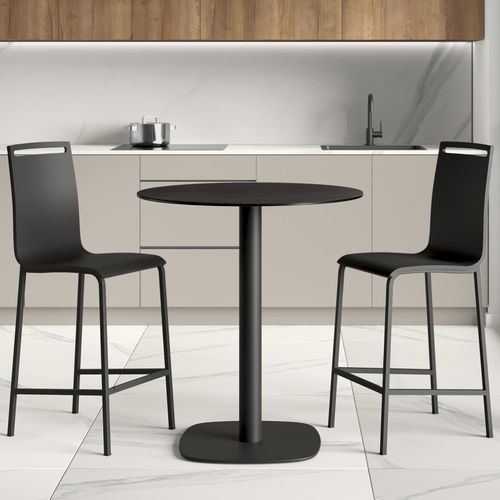 Chaise de bar contemporaine - NERA - Cancio - d'intérieur / en contreplaqué / avec piètement en acier laqué