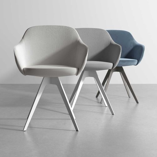 Fauteuil contemporain - INFINITY XL  - Cancio - en tissu / gris / blanc