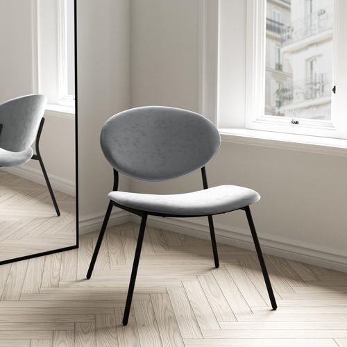 Fauteuil contemporain - WAY XL - Cancio - en tissu / gris / blanc