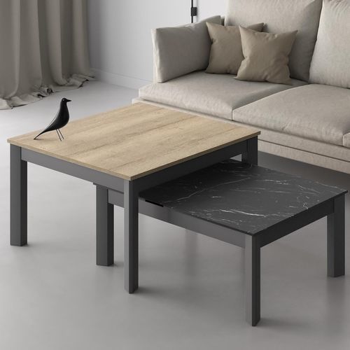 Table gigogne contemporaine - MINI MULTIPLUS - Cancio - en verre / en céramique / en stratifié