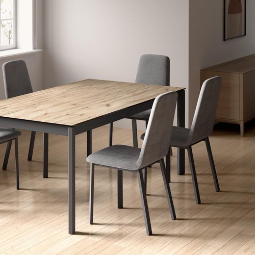 Chaise de salle à manger contemporaine - PIXEL  - Cancio - d'intérieur / en tissu / avec piètement en métal