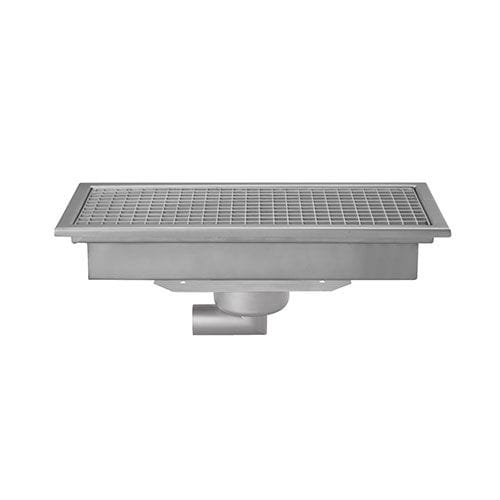 Siphon de sol en acier inox - C6030TZ - Caggiati Maurizio srl - pour salle de bain / avec grille / rectangulaire