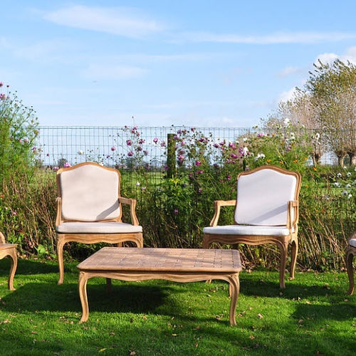 Fauteuil de style Louis XV - J L15 TF A2 - MASSANT - en bois / de jardin