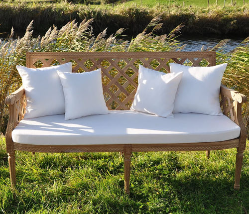 Canapé de style Louis XVI - J L 16 TF 4/4 - MASSANT - de jardin / multicolore / en bois