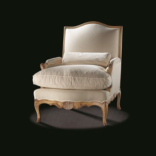 Fauteuil de style - R TF 13 - MASSANT - en tissu / en bois / avec repose-pieds