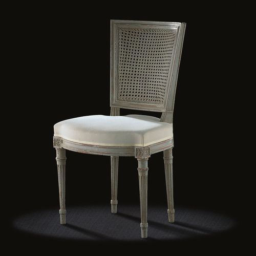 Chaise de style Louis XVI - L16T 8 - MASSANT - en bois / tapissée / résidentielle