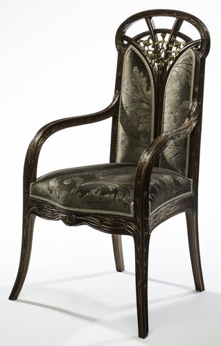 Chaise de style Art Nouveau - CLEMATIS - MASSANT - d'intérieur / en tissu / avec piètement en bois